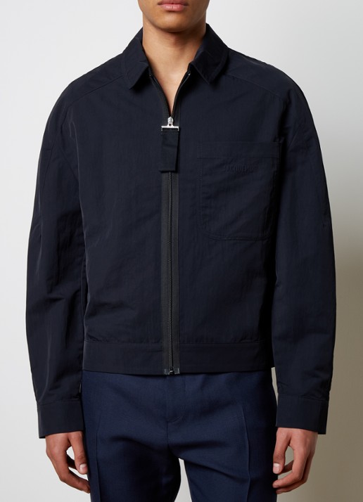 Jacquemus Linu jack met borstzak en logo - detail zwart