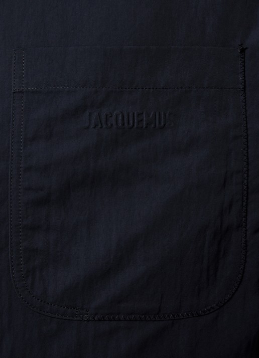 Jacquemus Linu jack met borstzak en logo - detail 3 zwart
