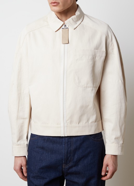 Jacquemus Linu jack met borstzak en logo - detail 4 beige