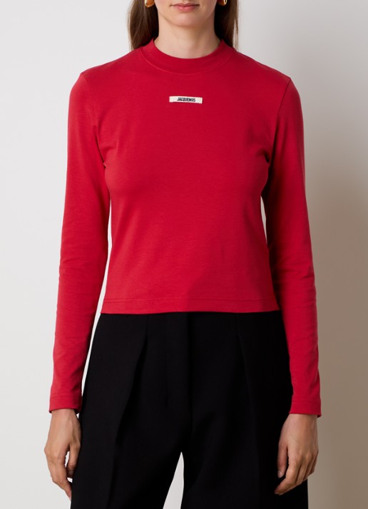 Jacquemus Longsleeve met logo - detail 3 rood