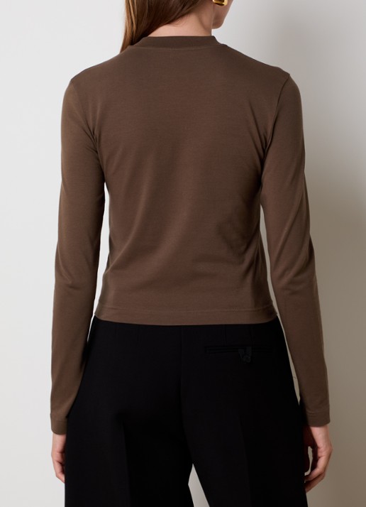 Jacquemus Longsleeve met logo - achterkant donkerbruin
