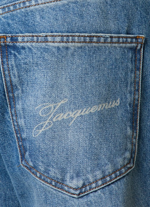 Jacquemus Loose fit jeans met medium wassing en steekzakken - detail 6 indigo