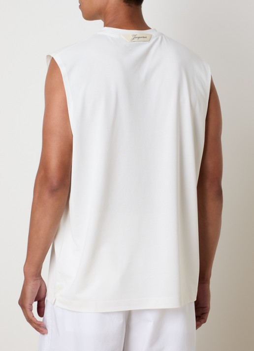 Jacquemus Marcel tanktop met ronde hals - achterkant 5 wit