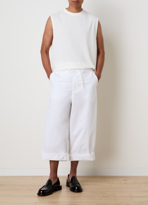 Jacquemus Marcel tanktop met ronde hals - voorkant 2 wit