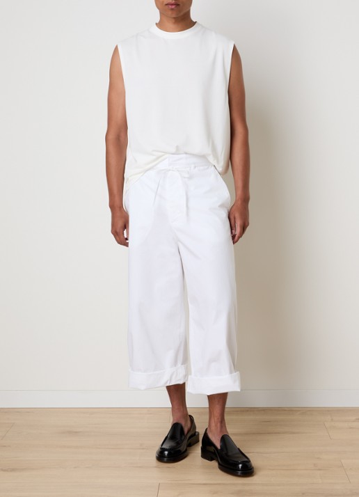 Jacquemus Marin loose fit broek met strikceintuur - voorkant 2 wit