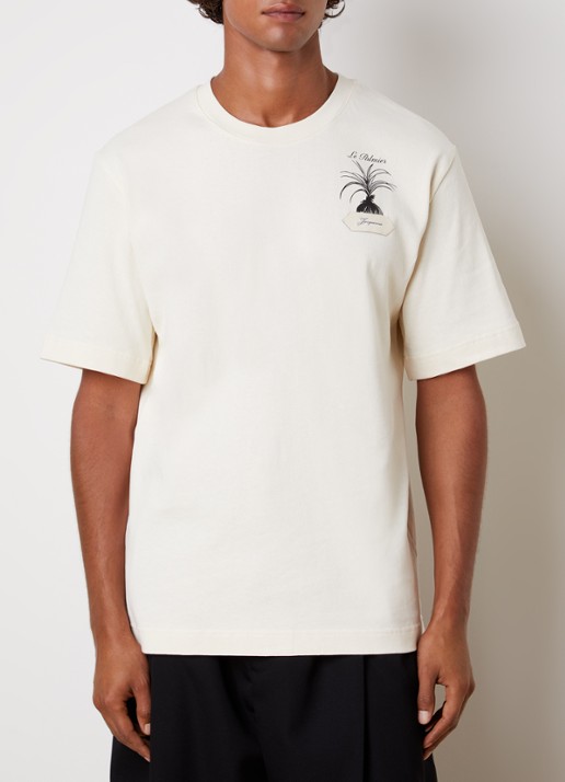 Jacquemus Palmier T-shirt met logoprint - detail 3 gebroken wit