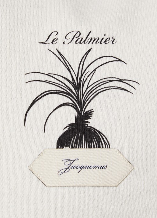 Jacquemus Palmier T-shirt met logoprint - detail 4 gebroken wit