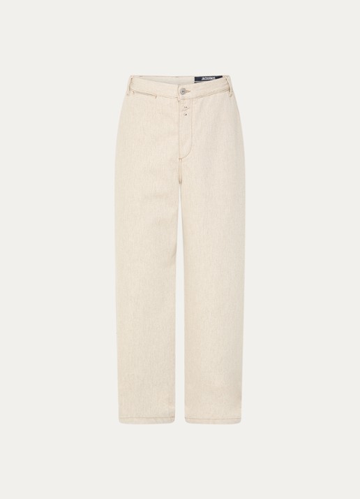 Jacquemus Paysan wide leg jeans met gekleurde wassing - voorkant 2 creme