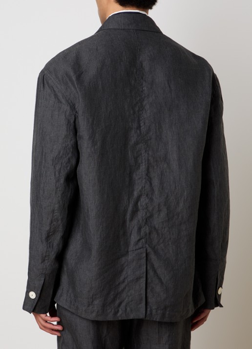 Jacquemus Regular fit colbert met opgestikte zakken - achterkant 6 donkergrijs