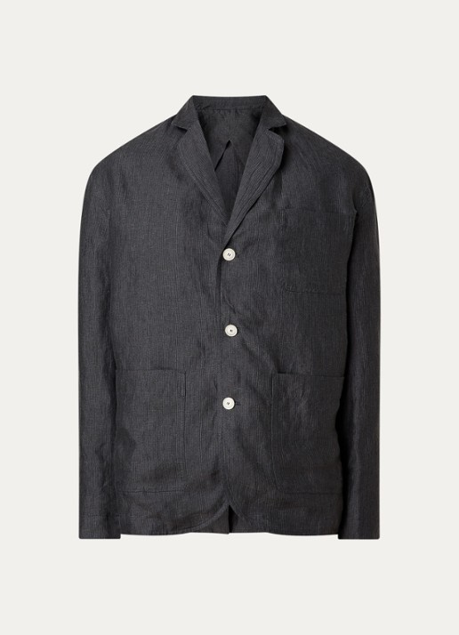 Jacquemus Regular fit colbert met opgestikte zakken - voorkant donkergrijs