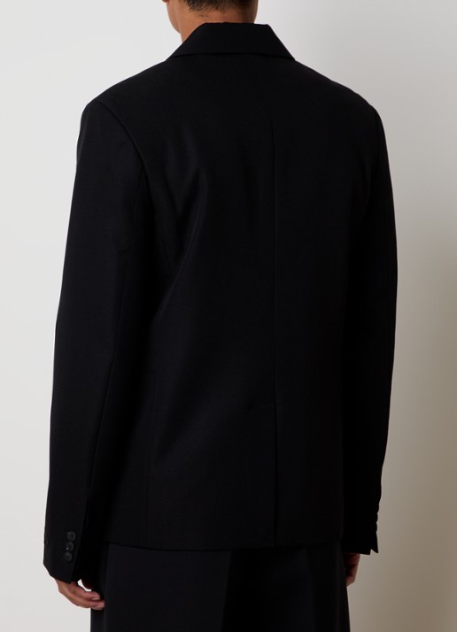 Jacquemus Regular fit colbert van scheerwol met klepzakken - achterkant 3 zwart