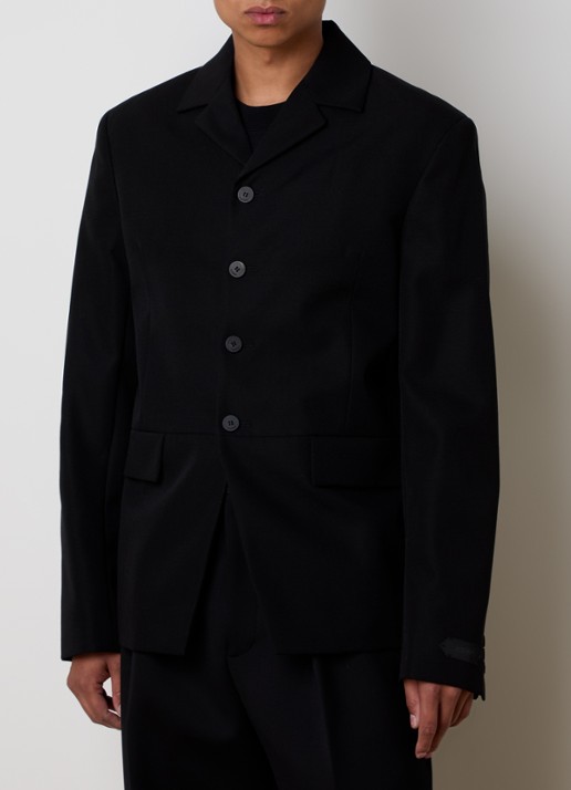 Jacquemus Regular fit colbert van scheerwol met klepzakken - detail 4 zwart
