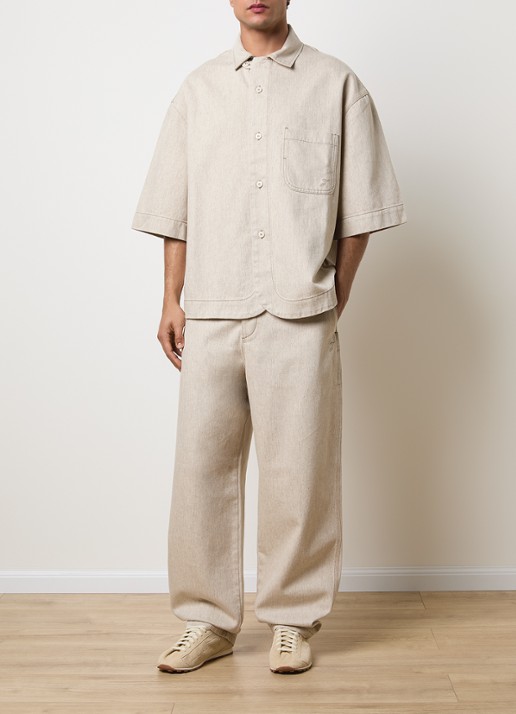 Jacquemus Regular fit overhemd met borstzak - voorkant 5 creme