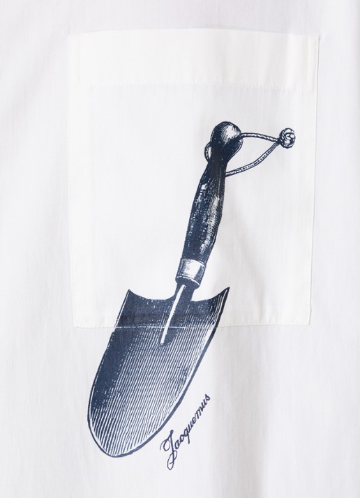 Jacquemus Regular fit overhemd met print - detail 5 wit