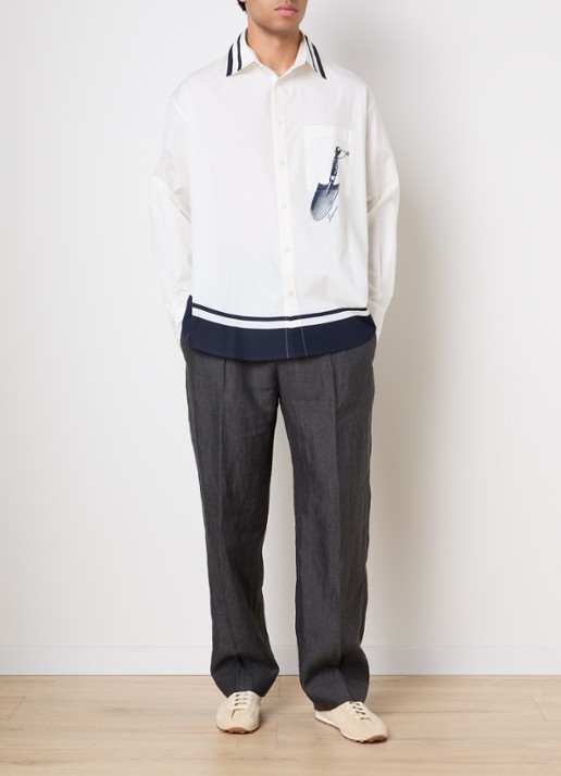 Jacquemus Regular fit overhemd met print - voorkant 2 wit