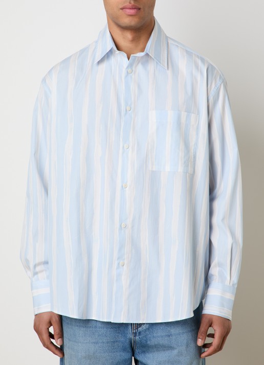 Jacquemus Regular fit overhemd met streepprint en borstzak
