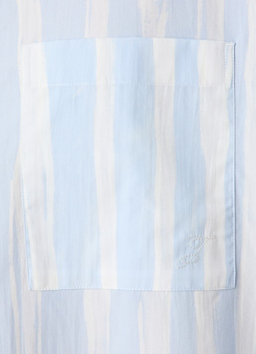 Jacquemus Regular fit overhemd met streepprint en borstzak - detail 2 blauw