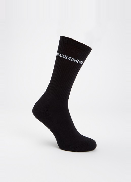 Jacquemus Ribgebreide sokken in katoenblend met logo