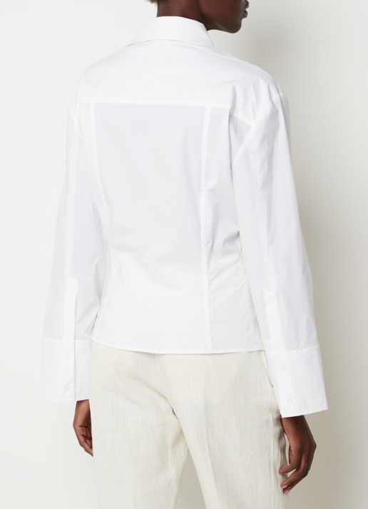 Jacquemus Ruban blouse met asymmetrische kraag - achterkant wit
