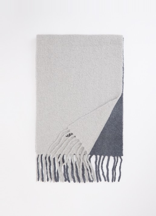 Jacquemus Sjaal in alpaca wolblend met logoprint 250 x 35 cm