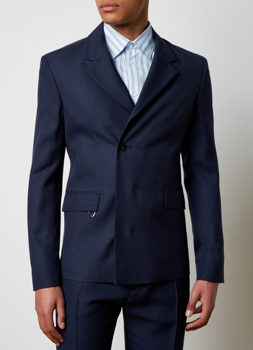 Jacquemus Slim fit colbert met klepzakken - detail 4 donkerblauw