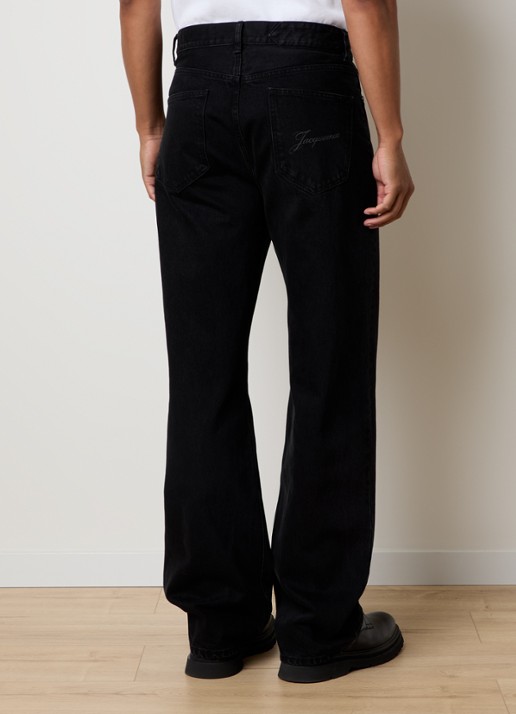 Jacquemus Straight leg jeans met gekleurde wassing - achterkant 6 zwart