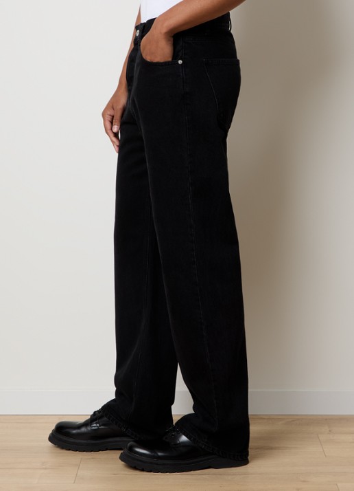 Jacquemus Straight leg jeans met gekleurde wassing - detail 2 zwart