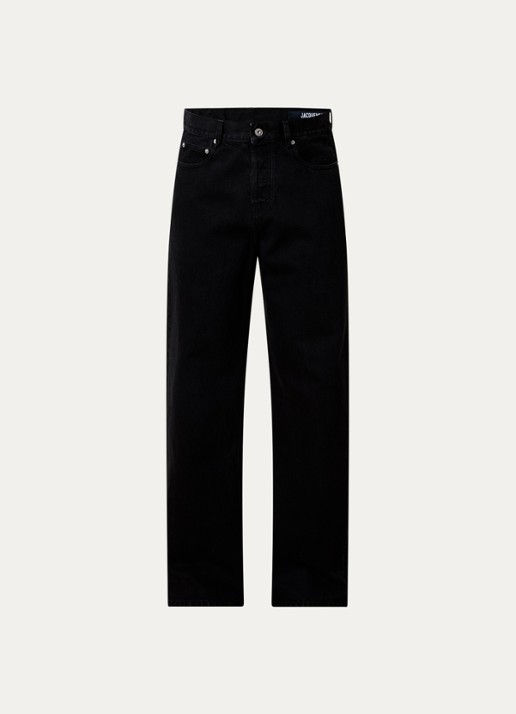 Jacquemus Straight leg jeans met gekleurde wassing - voorkant 4 zwart