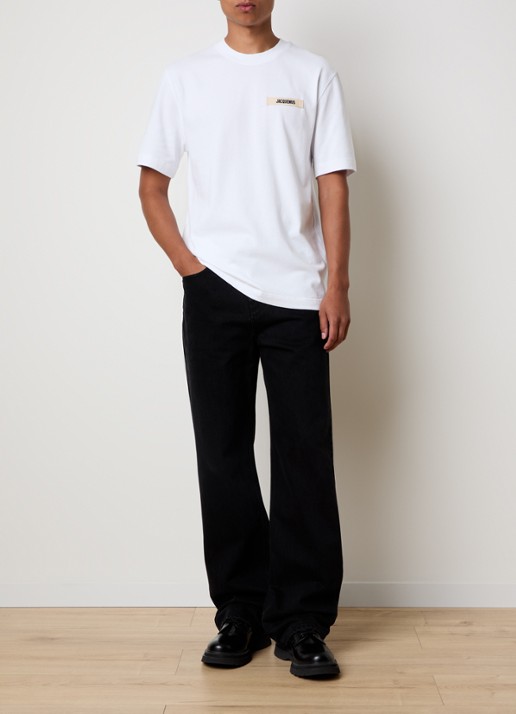 Jacquemus Straight leg jeans met gekleurde wassing - voorkant 5 zwart