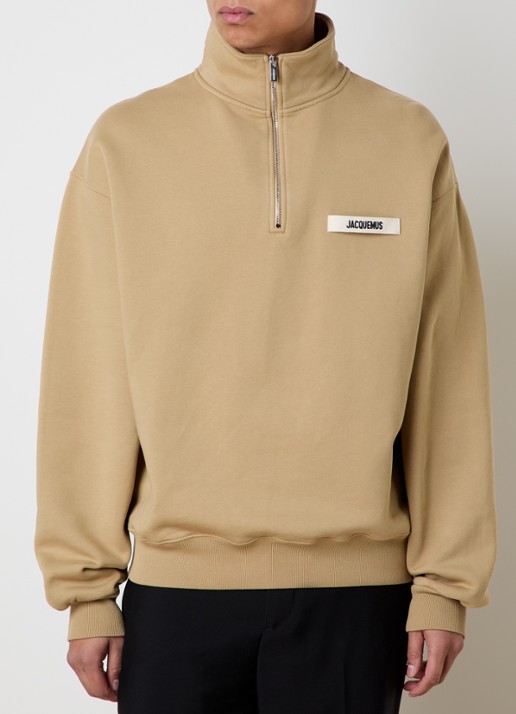Jacquemus Sweater met logo en halve rits