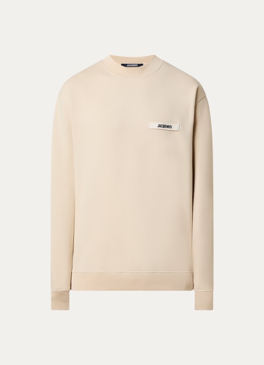 Jacquemus Sweater met logo - voorkant 4 beige
