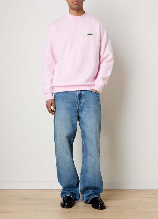 Jacquemus Sweater met logo - voorkant 2 roze