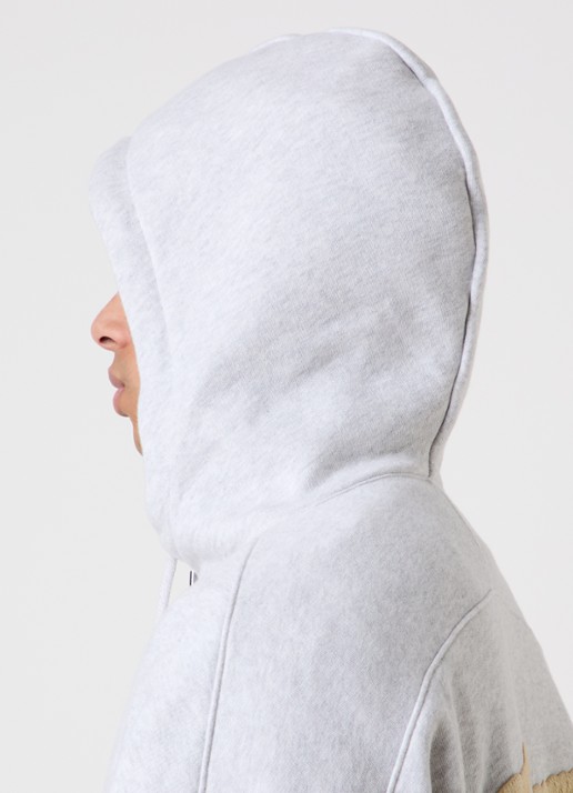 Jacquemus Sweatvest met capuchon en logoborduring - detail 3 grijsmele