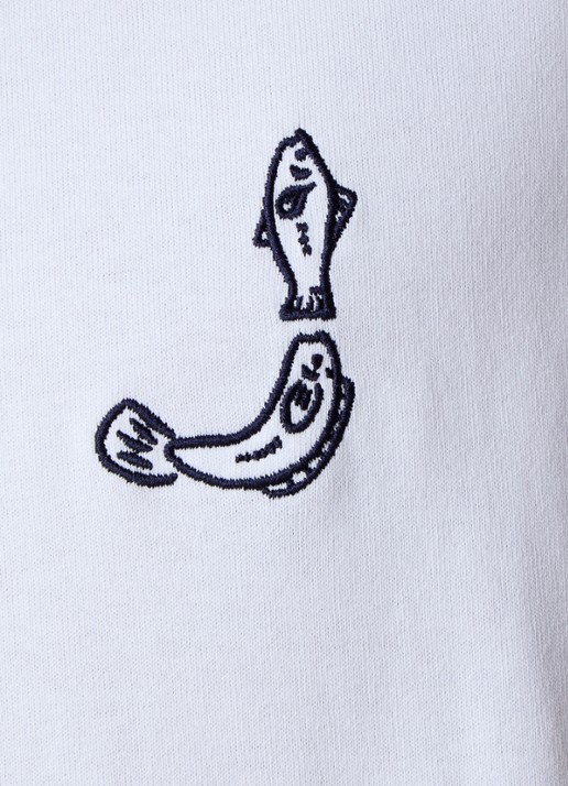 Jacquemus T-shirt met logo- en backprint - detail 3 wit