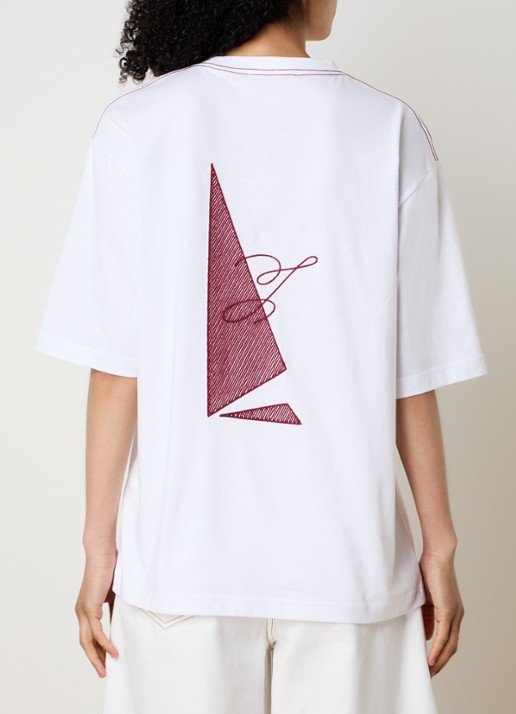 Jacquemus T-shirt met logo- en backprint