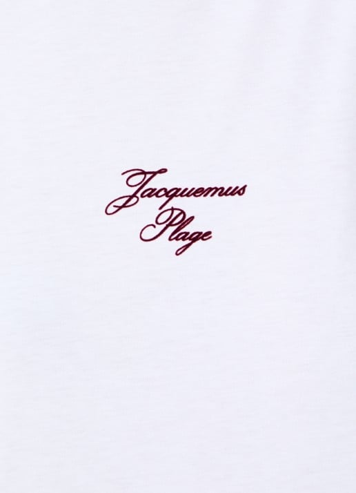 Jacquemus T-shirt met logo- en backprint - detail 5 rood