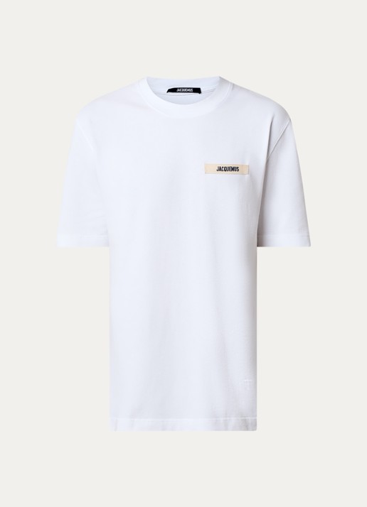 Jacquemus T-shirt met logo - voorkant wit