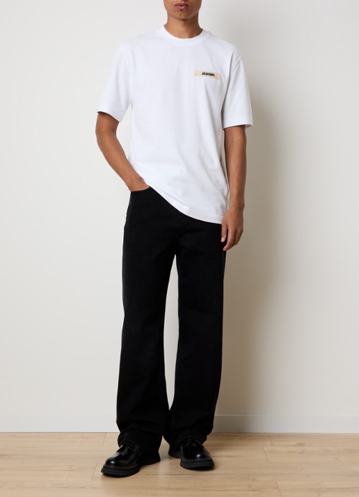 Jacquemus T-shirt met logo - voorkant 2 wit