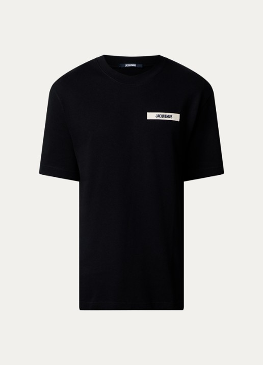 Jacquemus T-shirt met logo - voorkant zwart