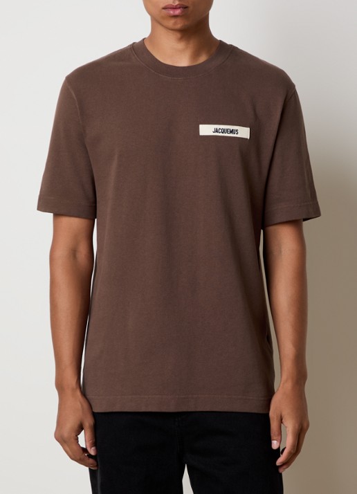 Jacquemus T-shirt met logo - detail 3 bruin