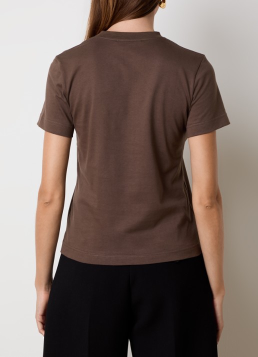 Jacquemus T-shirt met logo - achterkant donkerbruin