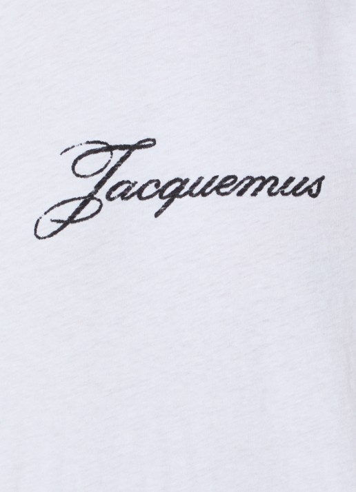 Jacquemus T-shirt met logoprint - detail 3 wit