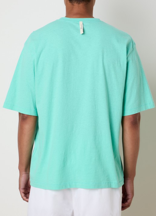 Jacquemus T-shirt met logoprint - achterkant turquoise