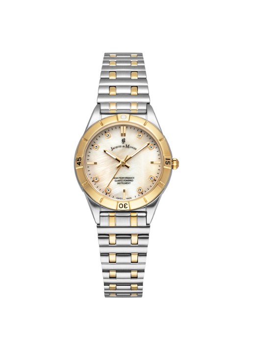 Jacques du Manoir Leonie horloge JWL0590 - voorkant 2 zilver / goud - jwl05903