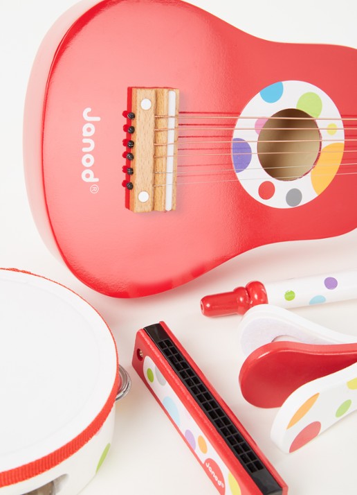 Janod Confetti Music Live muziekset 5-delig - detail 3 rood