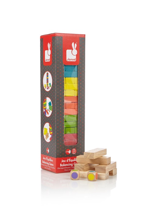 Janod Evenwichtsspel met blokken - voorkant multicolor
