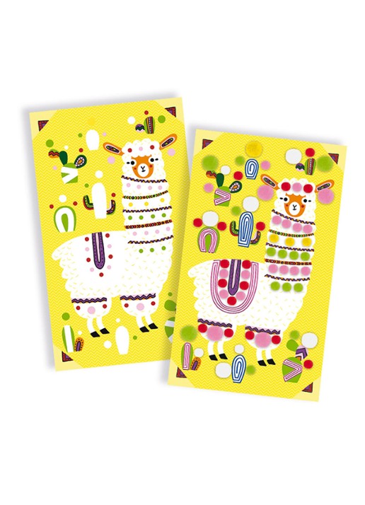 Janod Janod Atelier - Lama Pom-pons - voorkant 2 undefined