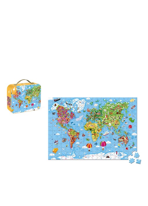 Janod Janod Puzzel - Wereld Giant - voorkant 2 undefined
