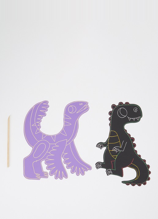Janod Scratch Art Dino knutselset 6-delig - voorkant 2 undefined