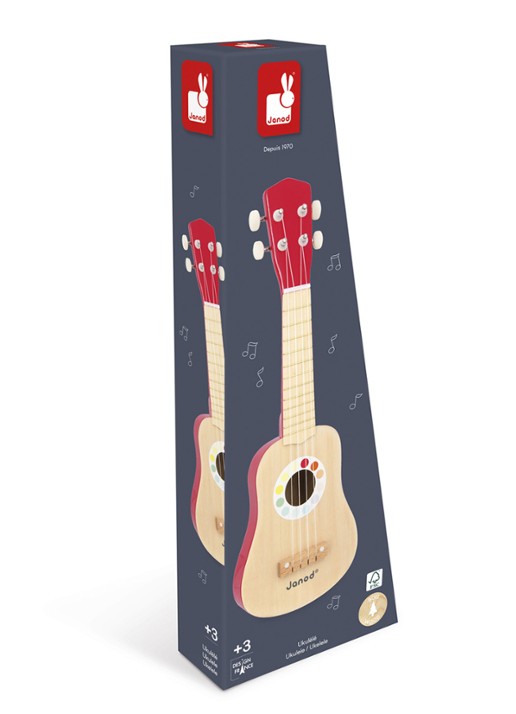Janod Ukulele met stippendessin